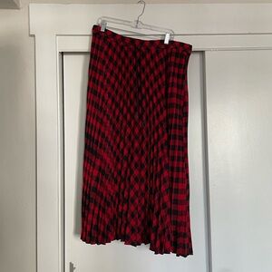 Woolrich Target Red and Black Plaid Pleated Skirt